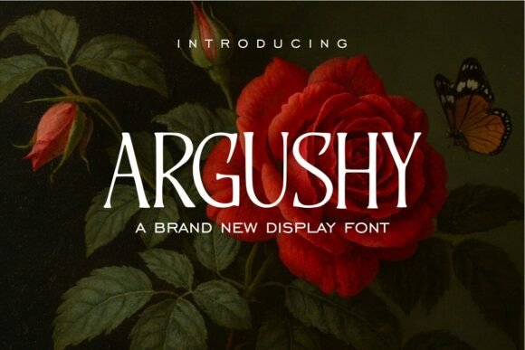 Argushy Typeface: A Romantic Display Font for Web Design