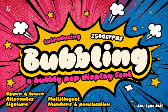 Bubbling: A Bold Display Font for Playful Brand Identity