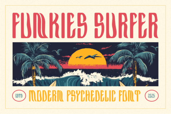 Funkies Surfer: The Retro Display Font for Bold Craft Projects