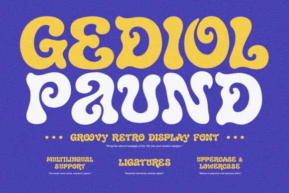Gediol Paund: The 70s-Style Display Typeface for Bold Campaigns