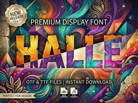 Halle Typeface Review: A Rugged Display Font for Bold Branding