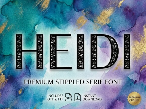Heidi: A Dramatic Display Typeface for Bold Brand Identity