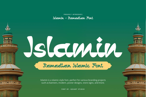 Islamin: The Graceful Display Font for Handmade Labels and Shop Branding