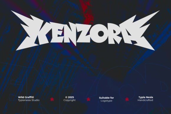 Kenzora: A Wild Display Typeface for Bold Digital Branding