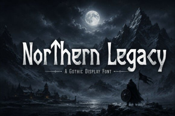 Northern Legacy: A Gothic Display Typeface for Handmade Brands