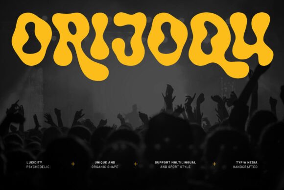 Orijoqu: The Bold Psychedelic Display Font for Retro Editorial Design
