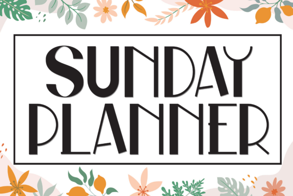 Sunday Planner: A Creative Font for Modern Branding Projects